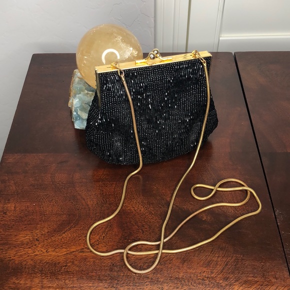 Andre Cellini Black Beaded Bag - Picture 5 of 8